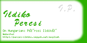 ildiko percsi business card